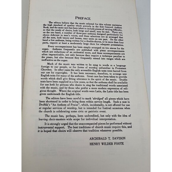 1963 The Second Concord Anthem Book 40 Sacred Anthems Religious Music Songbook - Picture 4 of 8